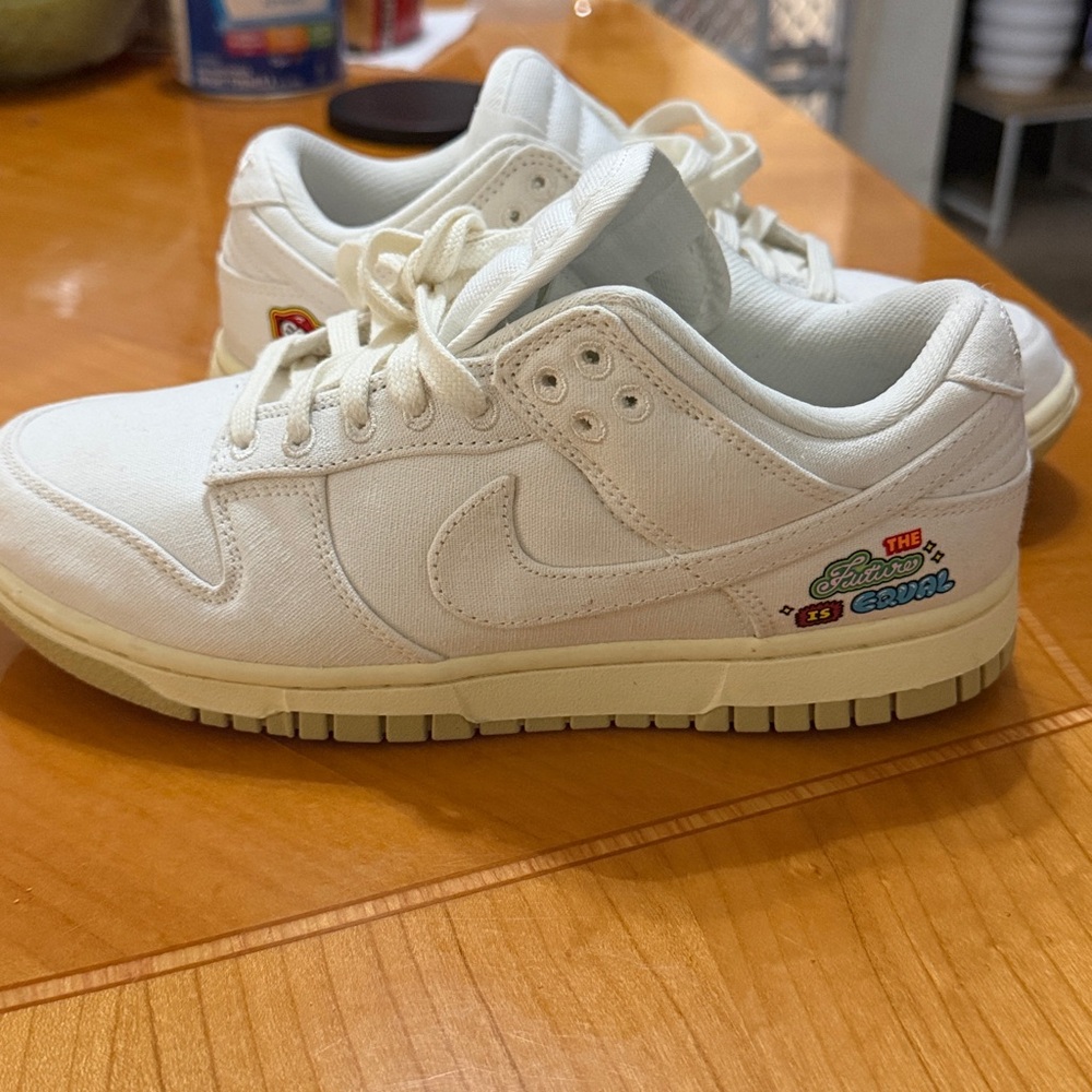 Nike Dunk Low the Future is Equal white canvas sneakers